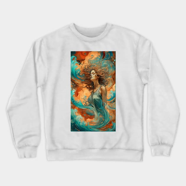 Sunset of cosmic ocean 4 Crewneck Sweatshirt by RADIOACTIVE CHERRY CLOUD